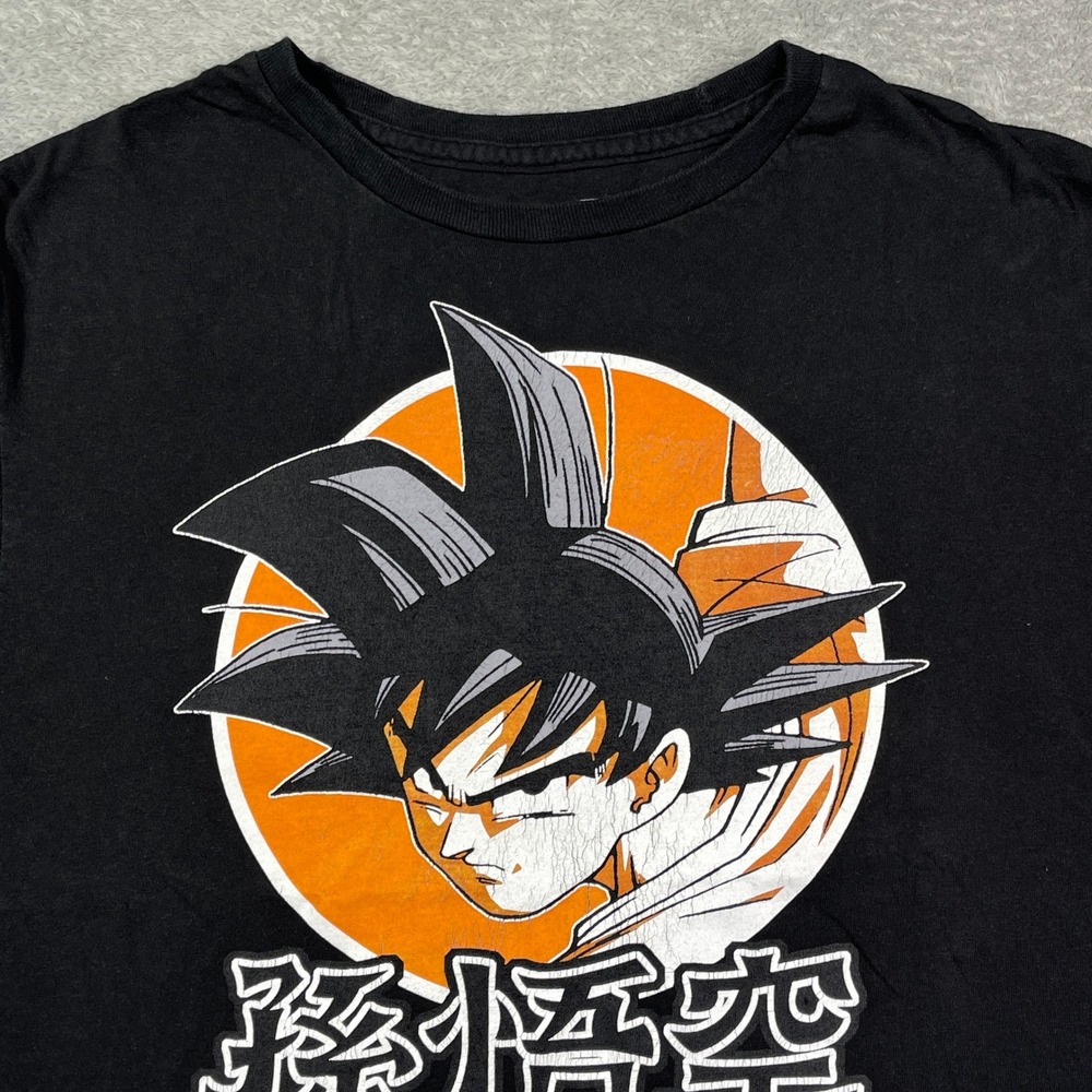 Dragon Ball Z Goku Anime T Shirt Men's‎ Size L Black Graphic Print Tee